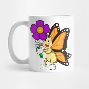 Butterfly with Flower Mug